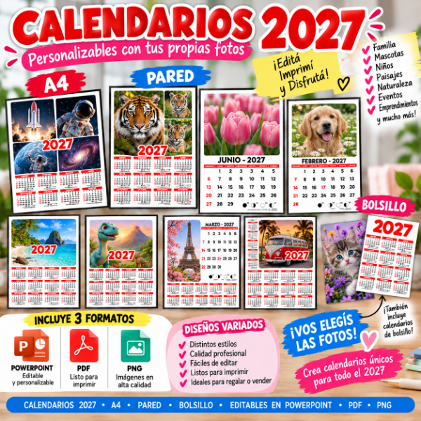 Producto - CALENDARIOS 2027 EDITABLES - 0