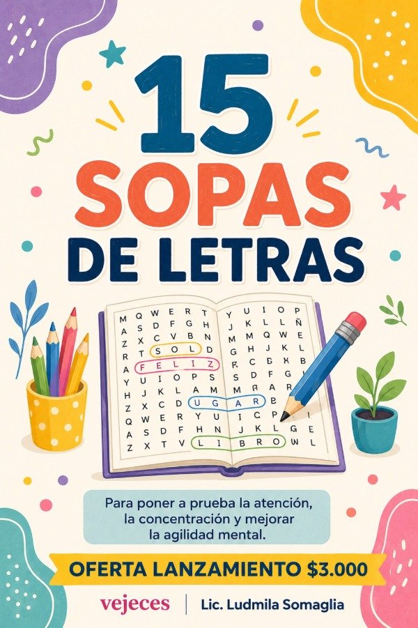 Producto - 15 SOPAS DE LETRAS