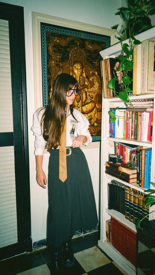 Producto - Pollera midi tableada