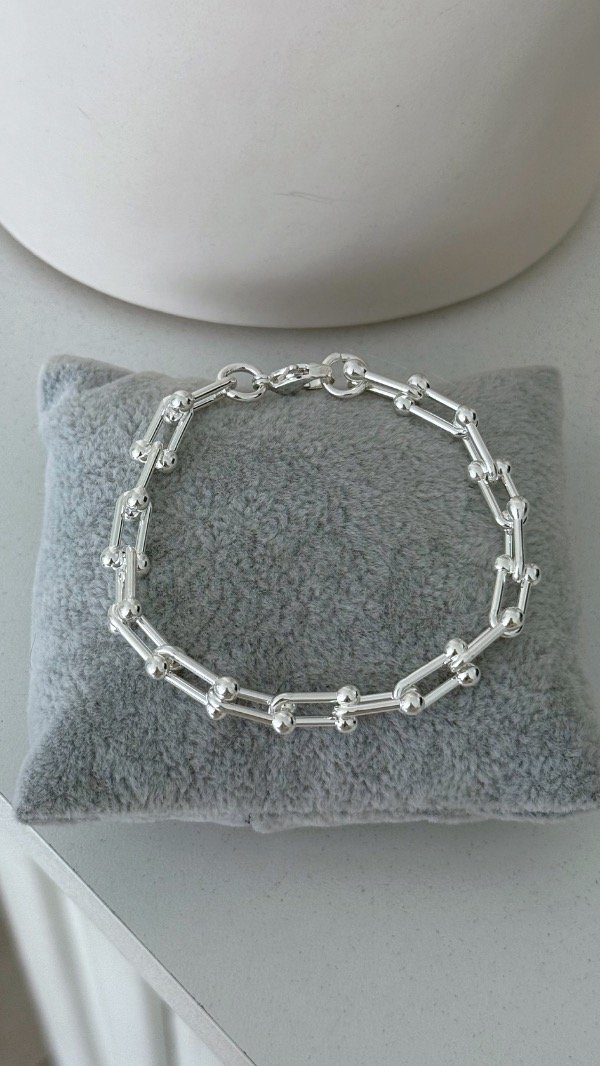 Producto - Pulsera tiff lisa 18cm ACERO BLANCO