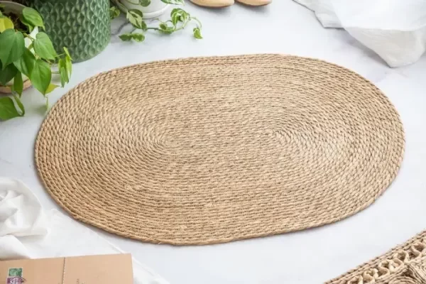 Producto - Alfombra de yute ovalada