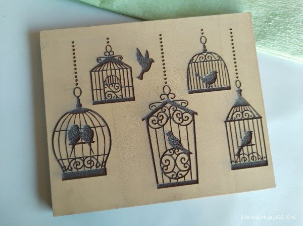 Producto - Sello de goma bajo relieve Jaulas