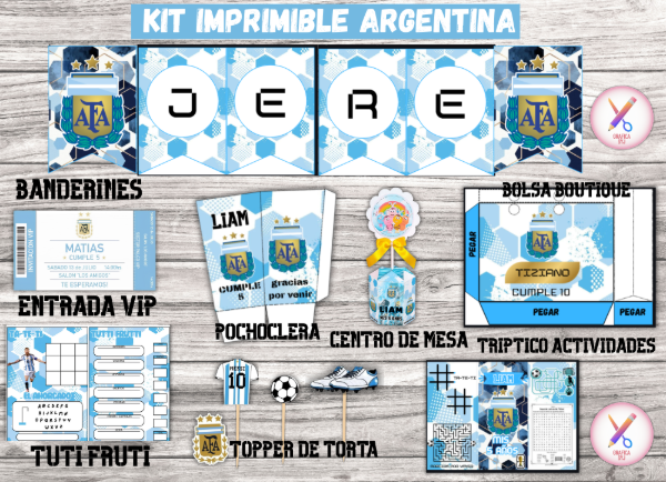 Producto - KIT IMPRIMIBLE ARGENTINA CUMPLEAÑOS