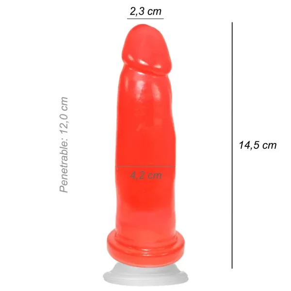 Producto - Dildo Consolador Normal Ventosa Rojo - 0