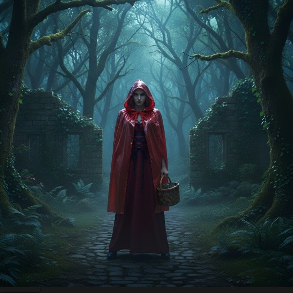 Producto - Capa Caperucita roja brillante 80 cm