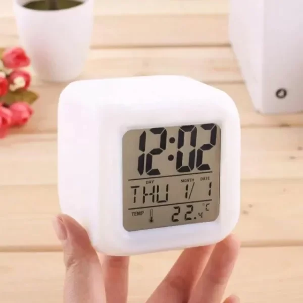 Producto - RELOJ DESPERTADOR CUBO LED COLORES