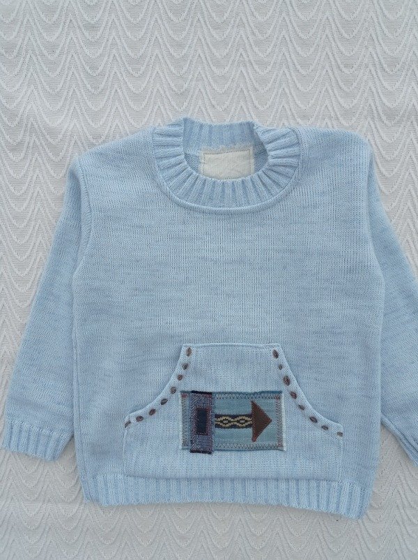 Producto - BUZO CANGURITO DE NIÑO CELESTE