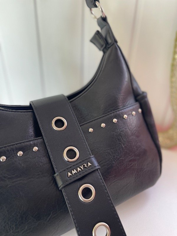 Producto - Cartera Negra Amayra tachitas - 2