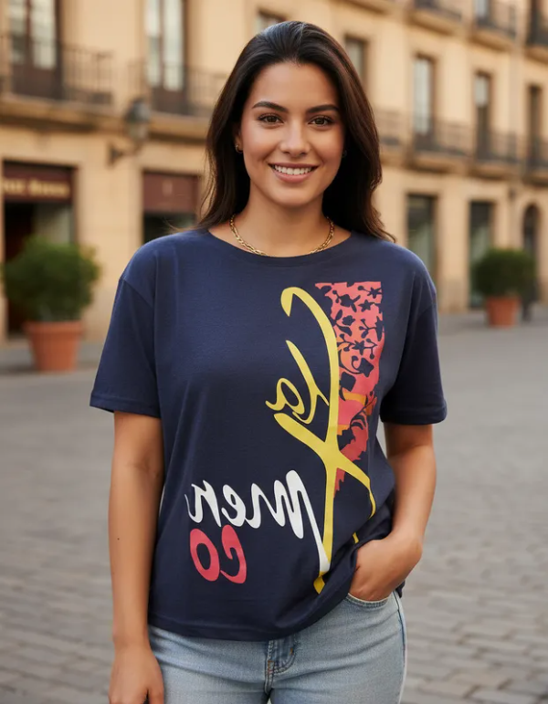 Producto - Remera Flamenco Mangas Cortas Azul Talle S