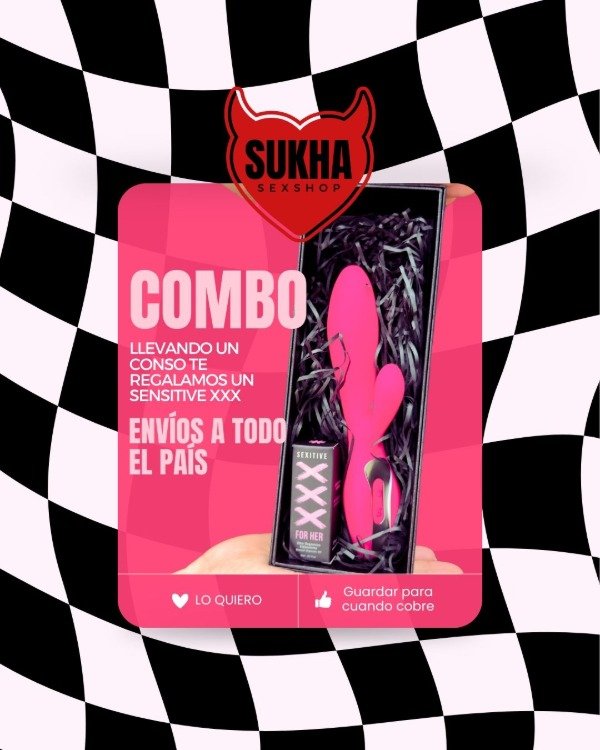 Producto - Combo (Conso vibrador + Sensitive oleo Orgásmico)