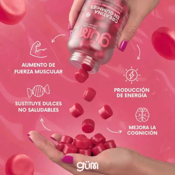 Producto - Creatina En Gomitas Gum Nutrition Frutos Del Bosque Sin Tacc - 3