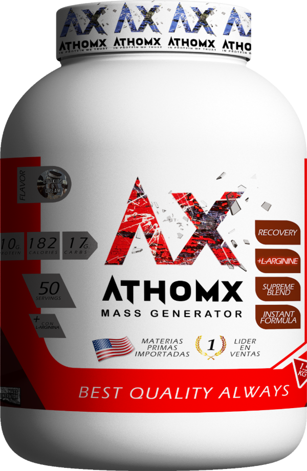 Producto - Athomx Mass Generator Muscle 1.5 Kg Ganador De Peso + Oxido Nítrico Arginina