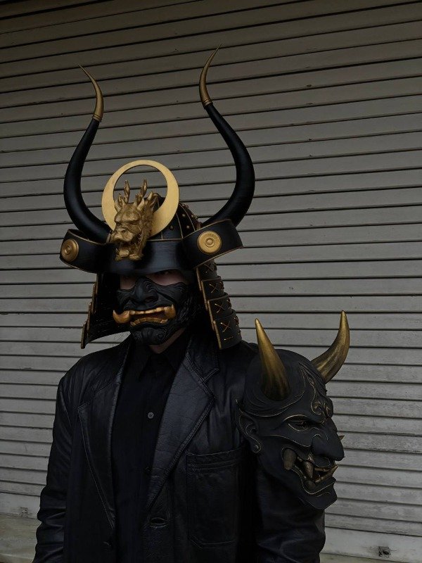 Producto - Casco Samurai Kabuto - ODEN + Mempo + Hannya