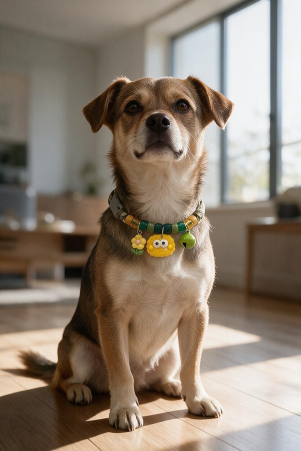 Producto - COLLAR CORDON CON DIJES Y CASCABEL REGULABLE HASTA 34cm - 9