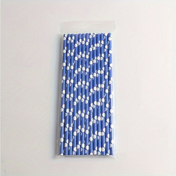 Producto - Sorbetes azules con lunares blancos pack 25 x unidades - 1