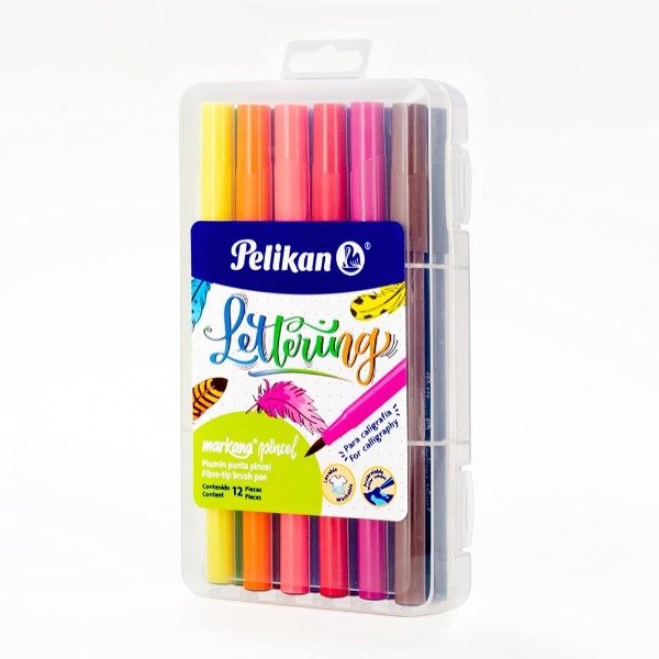 Producto - Marcadores Pelikan Markana Pincel en colores clásicos