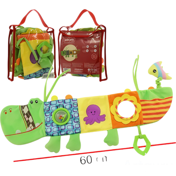 Producto - BARRAL DE CUNA DE PELUCHE: Cocodrilo