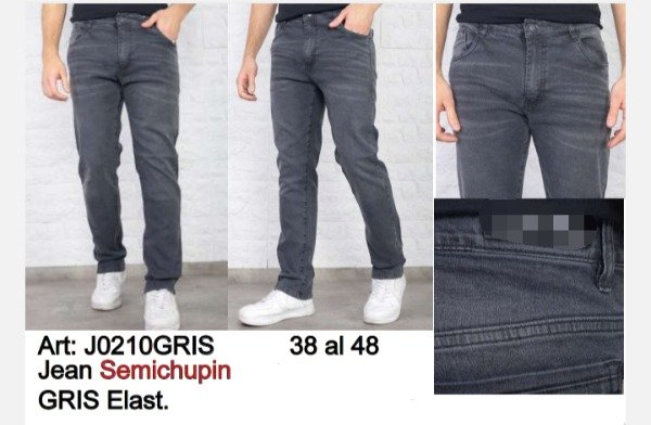 Producto - LINEA UOMO Pantalón jeans semi chupín elastizados