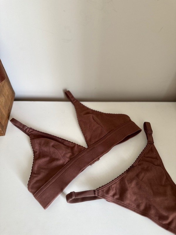Producto - Conjunto Perla algodón chocolate