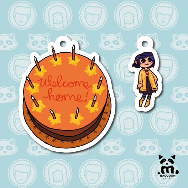 Producto - Llavero Torta Bienvenida - Coraline