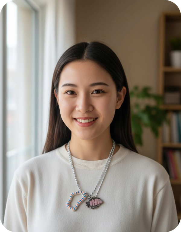 Producto - Collar pez doble con lurex