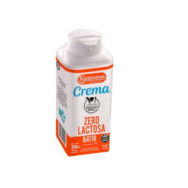 Producto - Crema -LA SERENISIMA- sin lactosa x200gr