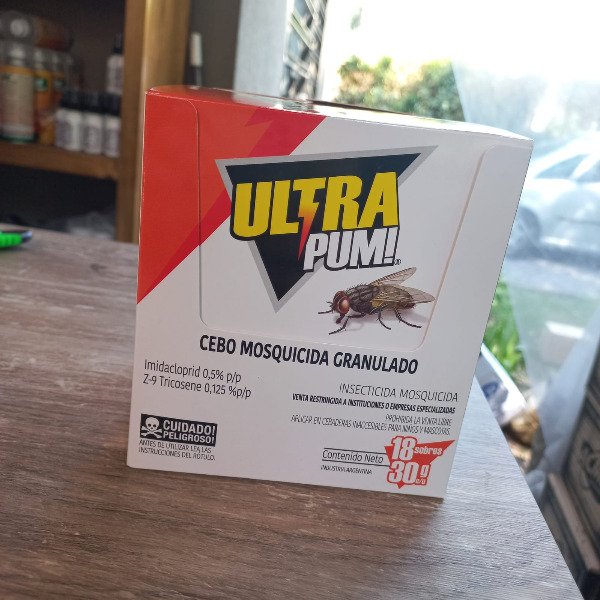 Producto - Insecticida Mosquicida Ultra Pum 18 Sobres Por 30 Gramos - Caja
