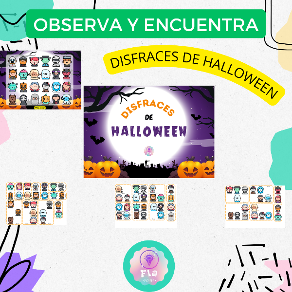 Producto - Observa y encuentra versión DISFRACES DE HALLOWEEN