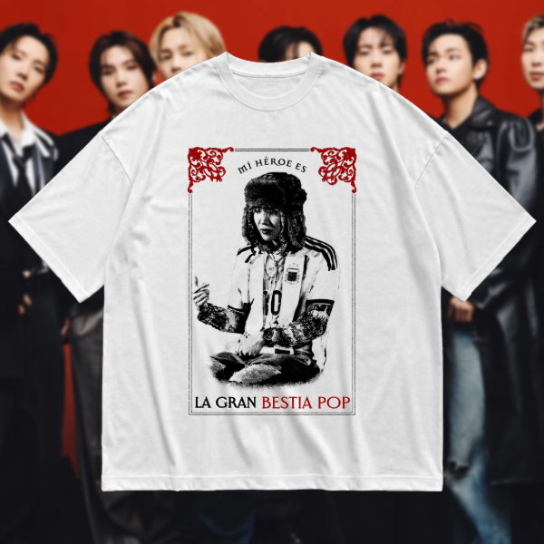 Producto - REMERA LA BESTIA POP X BTS OVERSIZE - 0