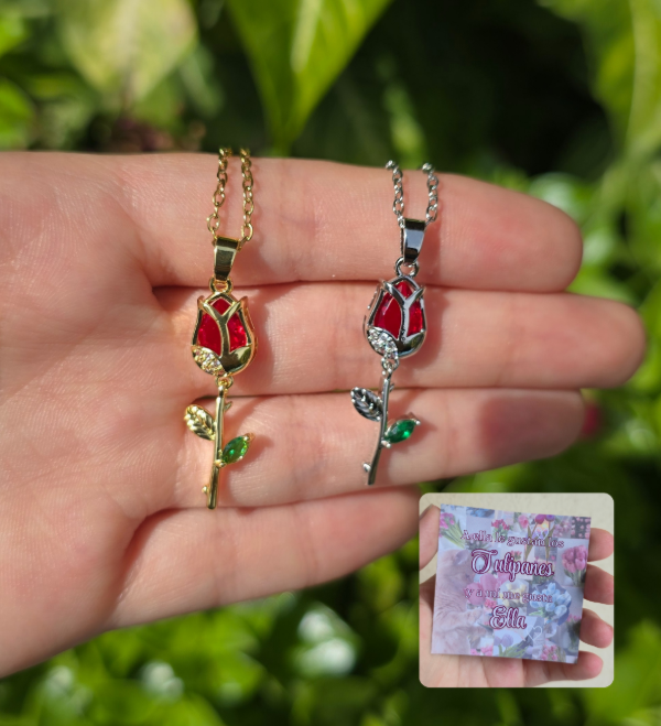 Producto - Collar tulipan rojo A.Q.