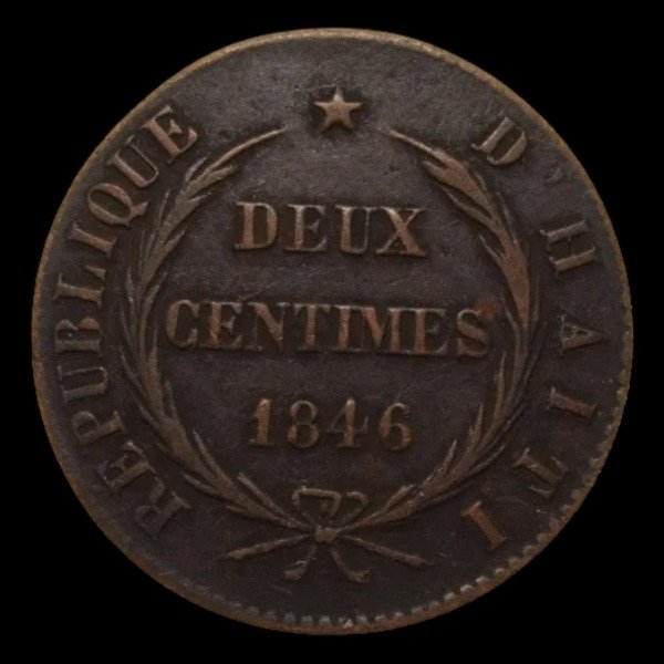 Producto - Haití (1846) 2 Centimes - KM#26