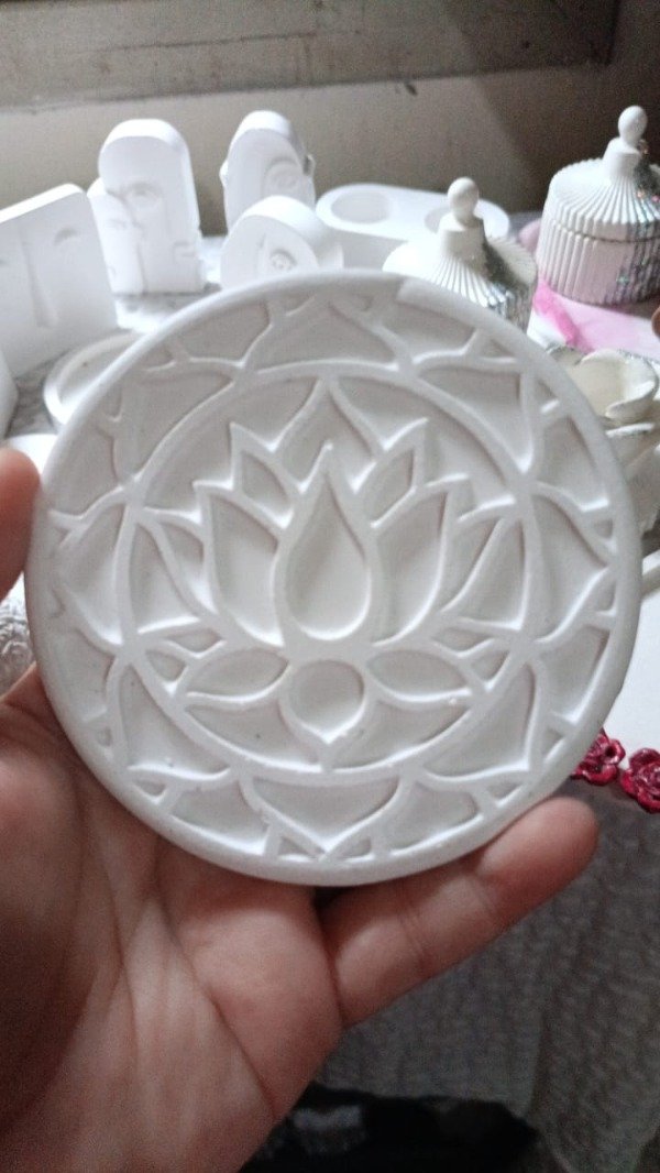 Producto - Porta sahumerio Redondo Loto.