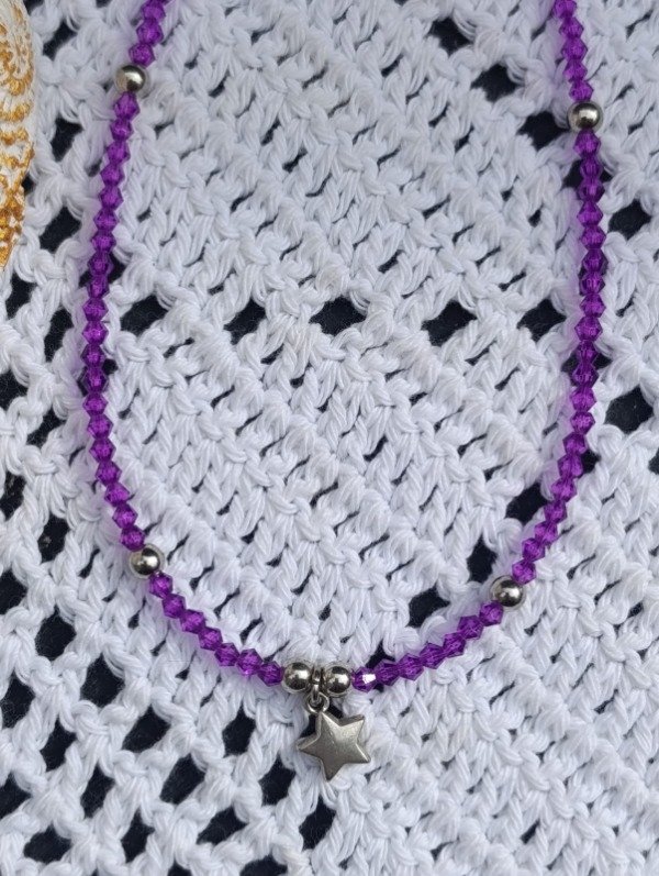 Producto - Collar violeta dije estrella
