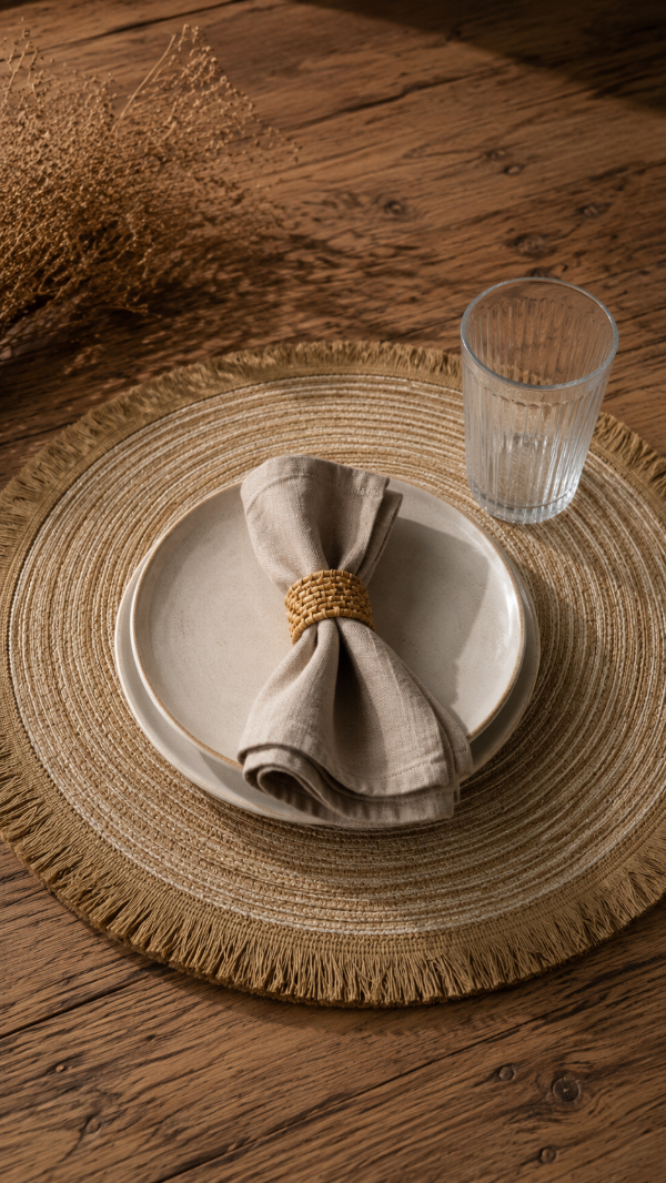 Producto - Individual 38 CM  con flecos