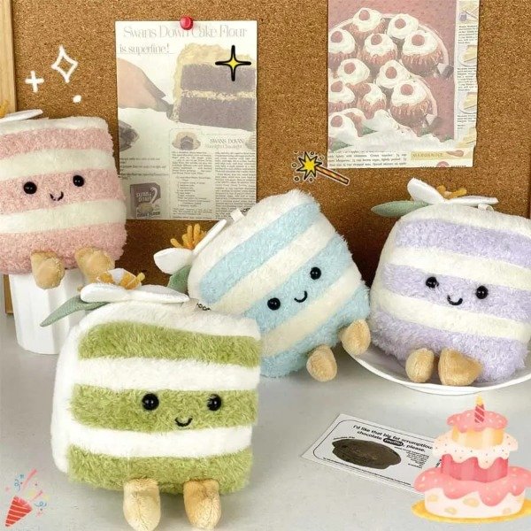 Producto - Llavero Charm Premium Porcion de Torta Kawaii EN