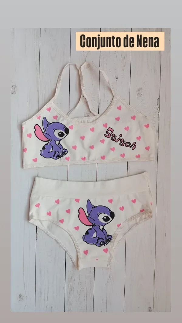Producto - CONJUNTO DE NENA STITCH NATURAL