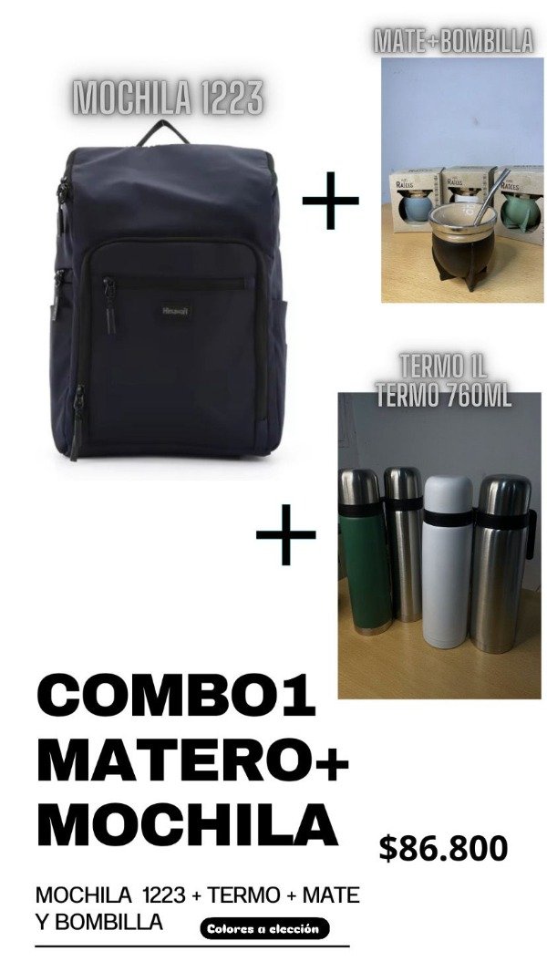 Producto - Combo mochila matera completa