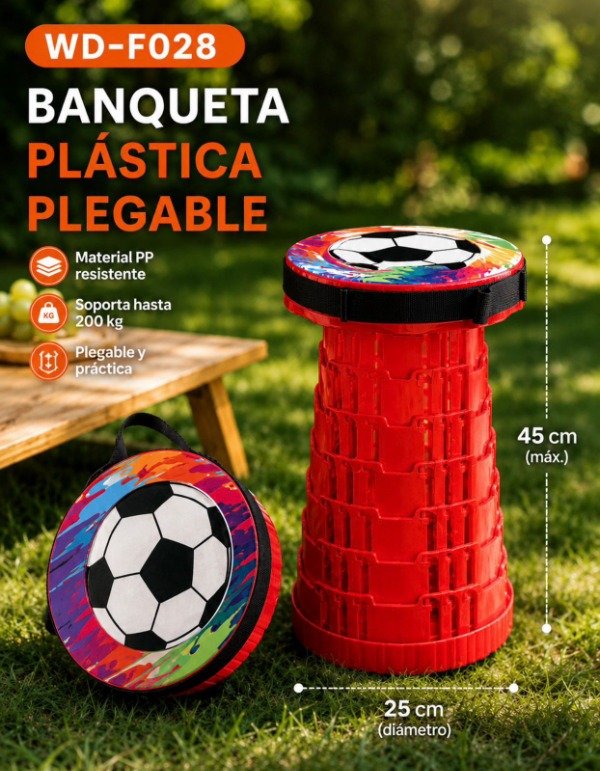 Producto - Banquito plegable plástico fútbol
