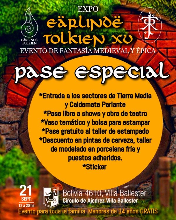 Producto - PASE ESPECIAL Expo Eärlindë Tolkien XV