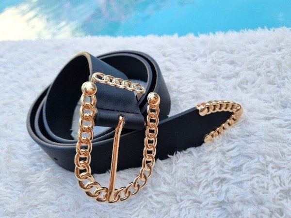 Producto - CINTO PUNTERA Y HEBILLA CADENA DORADA