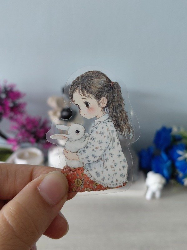 Producto - Stickers para journaling y scrapbooking en PET "Infancia con mascotas" 0536