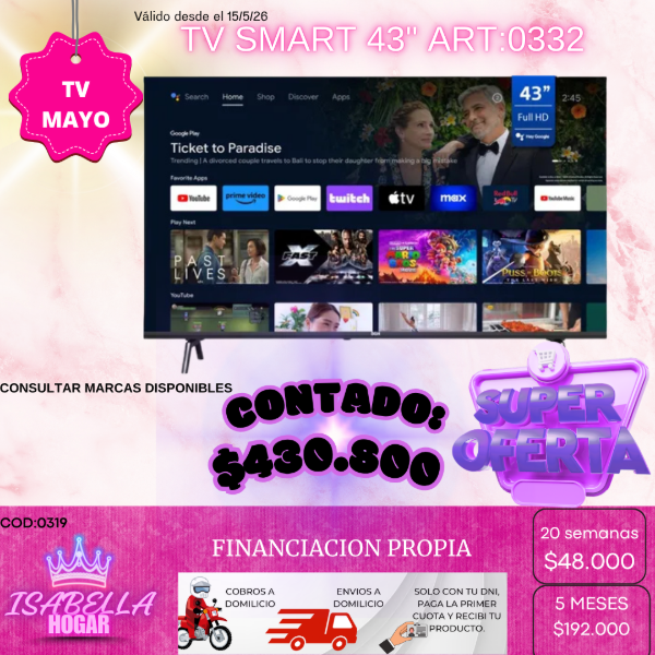 Producto - TV SMART 43