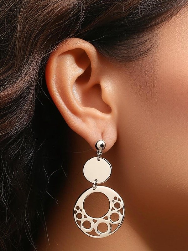 Producto - Aritos colgantes de plata A431