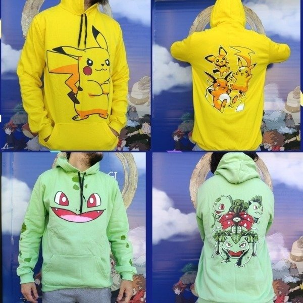 Producto - Buzos talle Oversize  Bulbasaur y Pikachu-Pokemon(Ingrese para elegir )