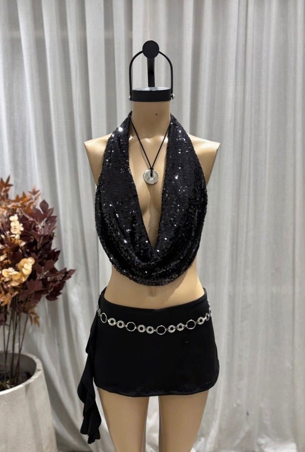 Producto - Top lentejuelas plateado