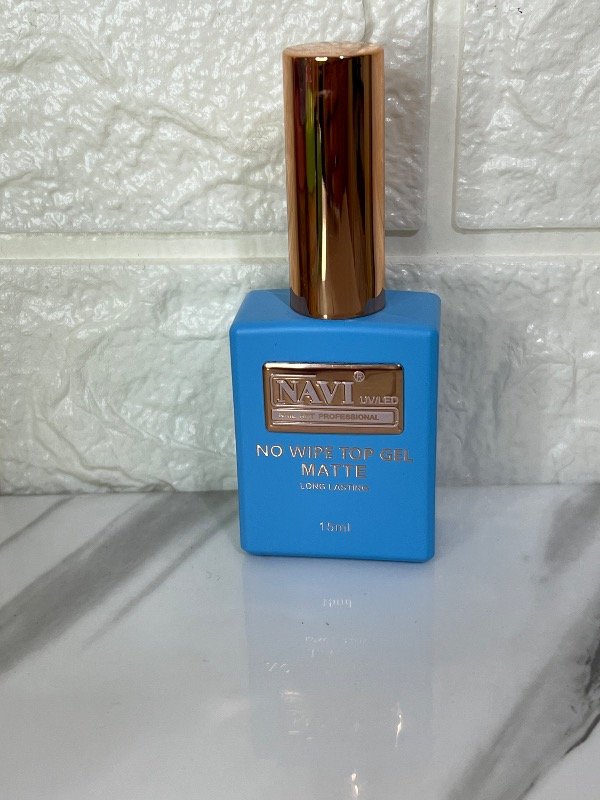 Producto - No Wipe Top Gel Matte Long Lasting 15 ml - Navi