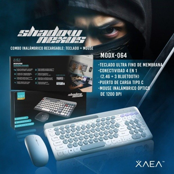 Producto - Combo inalámbrico Teclado+Mouse - XAEA Shadow Nexus - 3