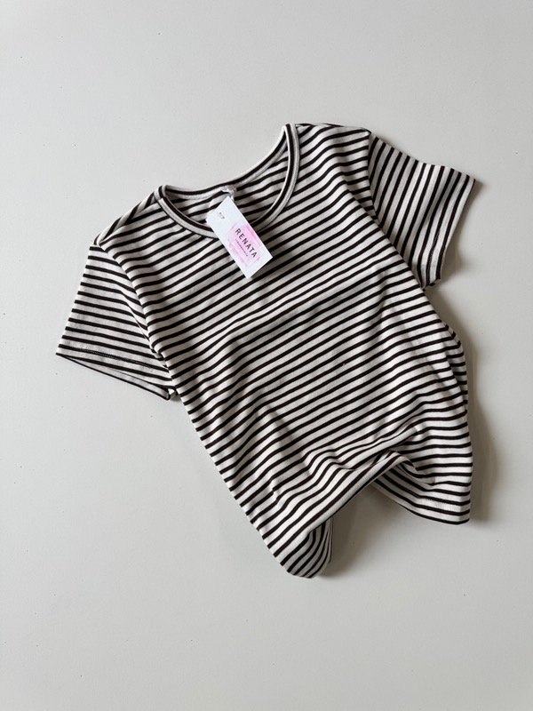 Producto - Remera basica rayada cuello redondo