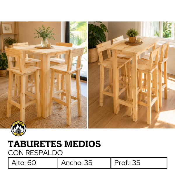 Producto - TABURETES MEDIOS CON RESPALDO - 3