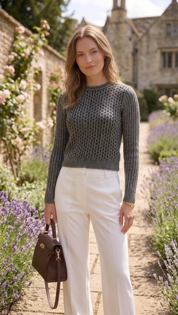 Producto - Suéter Tejido "Washed Tweed" - Textura Exclusiva y Acabado Gastado - 6